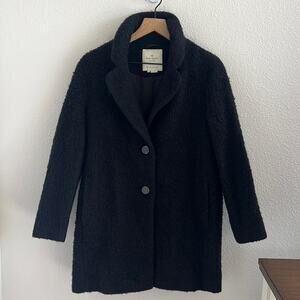 Kate Spade New York Wool Alpaca Statement Bow Longline Coat Jacket Fuzzy 0